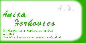 anita herkovics business card